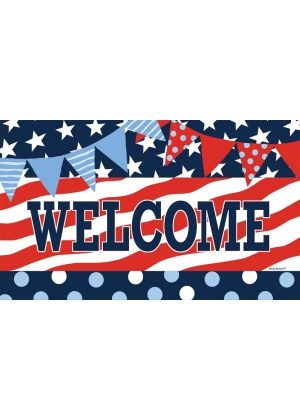 Patriotic Patterns Doormat | Decorative Doormats | MatMates