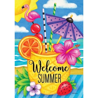 Pineapple Drink Flag | Summer, Cool, Welcome, Decorative, Flags