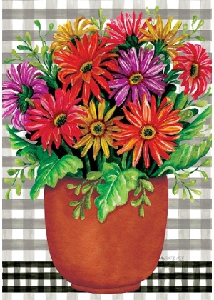 Potted Gerberas Flag | Decorative, Spring, Floral, Lawn, Cool, Flag