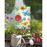 Red Medallion Bloom Garden Flag | Spring, Floral, Garden, Flags