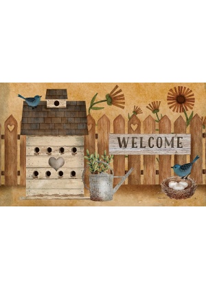 Spring Birdhouse Doormat | Decorative MatMates | Doormats