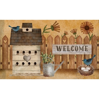 Spring Birdhouse Doormat | Decorative MatMates | Doormats