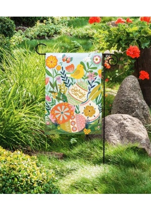 Spring Chicken Garden Flag Image