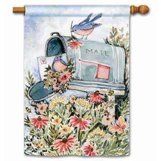 Springtime Message House Flag | Spring, Floral, Cool, House, Flag