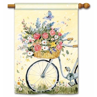 Summertime Ride House Flag | Spring, Floral, Cool, House, Flags