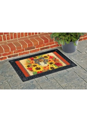 Sunflower Wreath Doormat | MatMates | Decorative Doormats