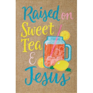 Sweet Tea Flag | Burlap, Summer, Inspirational, Garden, Flags