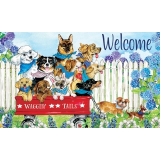 Wagging Tails Doormat | Decorative Doormats | MatMates