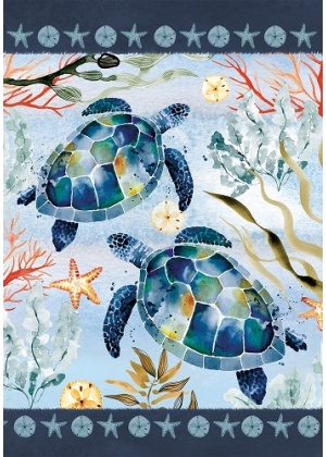 Watercolor Turtles Flag | Summer, Cool, Animal, Decorative, Flags