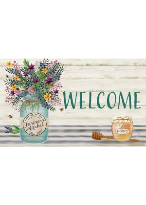 Wildflower Jar Doormat | Decorative Doormats | MatMate | Doormat