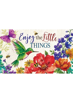 Wildflowers & Hummingbird Doormat | MatMates, Doormats