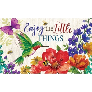 Wildflowers & Hummingbird Doormat | MatMates, Doormats