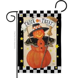 Jack-O-Lantern Witch Garden Flag | Halloween, Garden, Cool, Flag