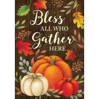 Bless and Gather Flag | Fall Flags | Thanksgiving Flags | Cool Flag