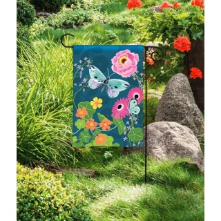 Butterfly Trail Garden Flag Image