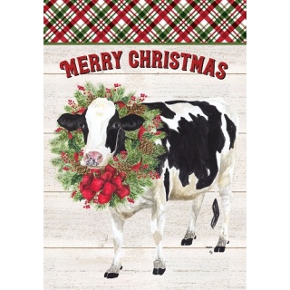 Christmas Cow Flag | Christmas Flags | Double Sided Flags