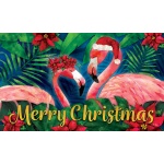 Christmas Flamingos Doormat | Decorative Doormats | MatMates