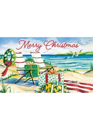 Coastal Christmas Flag Doormat | Decorative Doormats | MatMates