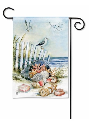 Collecting Sea Shells Garden Flag | Spring Flags | Garden Flags