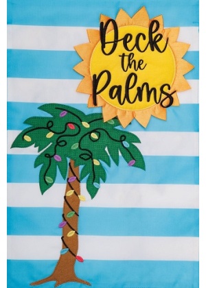 Deck the Palms Flag | Applique Flags | Christmas Flags | Cool Flag