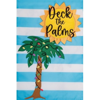 Deck the Palms Flag | Applique Flags | Christmas Flags | Cool Flag