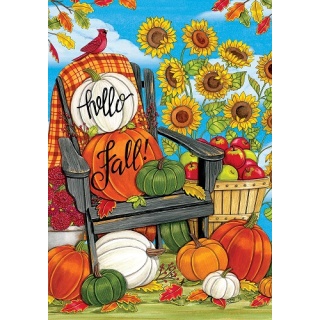 Fall Adirondack Flag | Fall Flags | Two Sided Flags | Floral Flags