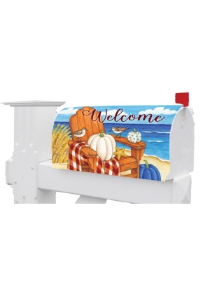 Fall Beach Mailbox Cover | Mailbox Covers | Mail Wraps | Mailwrap