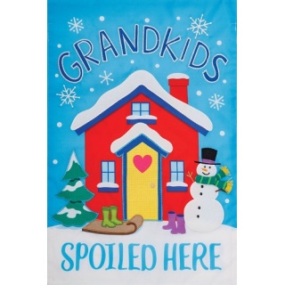 Grandkids Spoiled Flag | Applique Flag | Winter Flag | Garden Flag