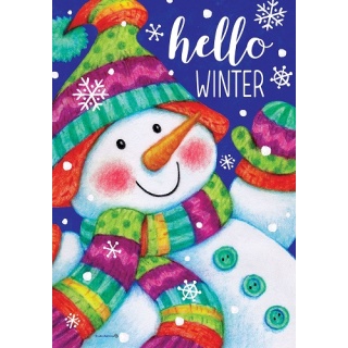Hello Winter Flag | Winter Flags | Snowman Flags | Cool Flags