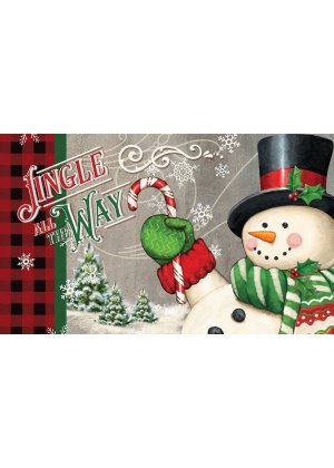 Jingle Snowman Doormat | Decorative Doormats | MatMates