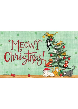 Meowy Christmas Doormat | Decorative Doormats | MatMates
