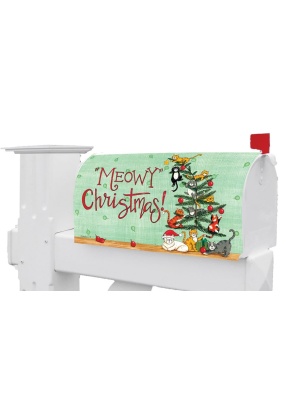 Meowy Christmas Mailbox Cover | Mailbox Covers | MailWraps