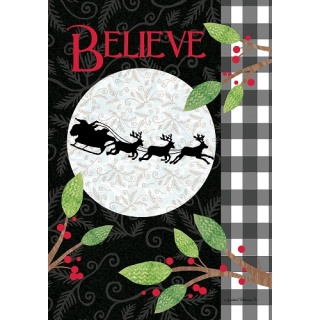 Moonlight Sleigh Flag | Christmas Flags | Double Sided Flags