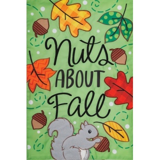 Nuts About Fall Flag | Applique Flags | Fall Flags | Garden Flags