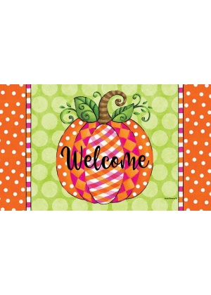 Preppy Pumpkin Doormat | Decorative Doormats | MatMates