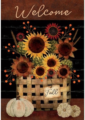 Primitive Sunflowers Flag | Fall Flags | Cool Flags | Two Sided Flag