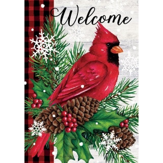 Proud Cardinal Flag | Winter Flags | Welcome Flags | Bird Flags