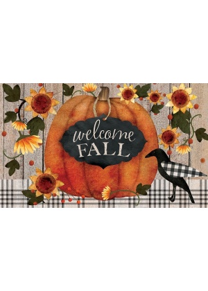 Pumpkin Crow Doormat | Decorative Doormat | MatMate | Door Mat