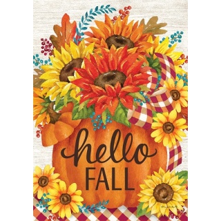 Pumpkin Sunflowers Flag | Fall Flags | Cool Flags | Two Sided Flag