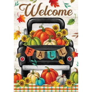 Pumpkin Truck Flag | Fall Flags | Cool Flags | Two Sided Flags