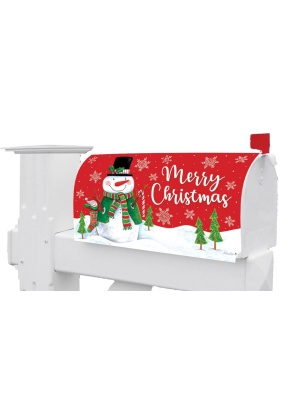 Red & Green Snowman Mailbox Cover | Mailbox Covers | MailWrap