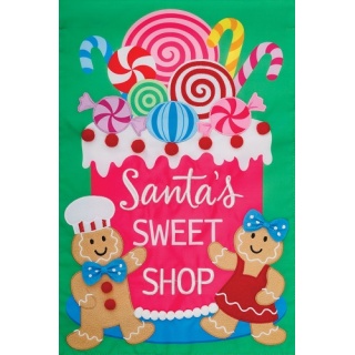 Santa Sweets Flag | Applique Flags | Christmas Flag | Garden Flag