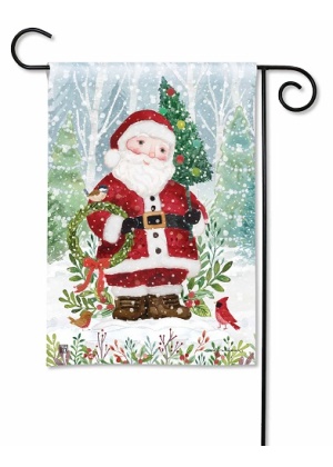 Santa's Forest Garden Flag | Christmas Flags | House Flags