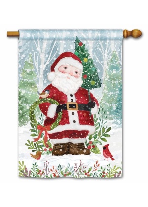 Santa's Forest House Flag | Christmas Flags | House Flags