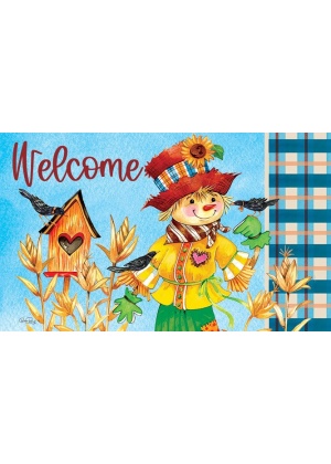 Scarecrow Birdhouse Doormat | Decorative Doormats | MatMates
