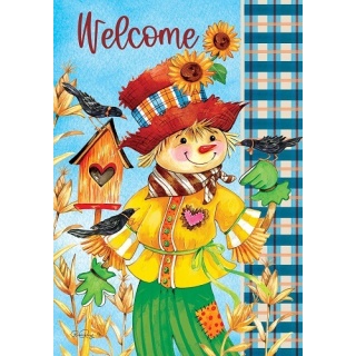 Scarecrow Birdhouse Flag | Fall Flags | Cool Flag | Two Sided Flag