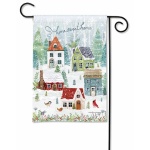 Snow Village Garden Flag | Winter Flags | Bird Flags | Cool Flags