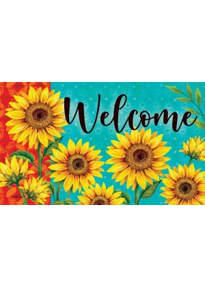 Sunflower Welcome Doormat | Decorative Doormats | MatMates