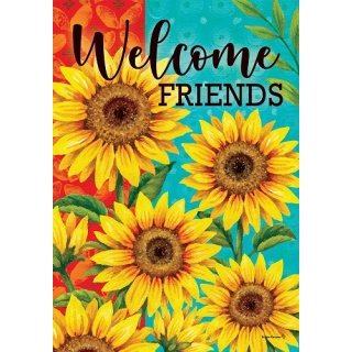 Sunflower Welcome Flag | Fall Flags | Cool Flags | Two Sided Flag