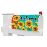 Sunflower Welcome Mailbox Cover | Mailbox Cover | Mailbox Wrap